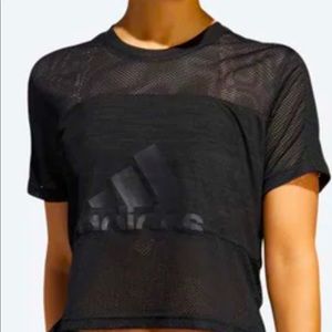 Adidas Badge of Sport Mesh Women’s Tee Sz L